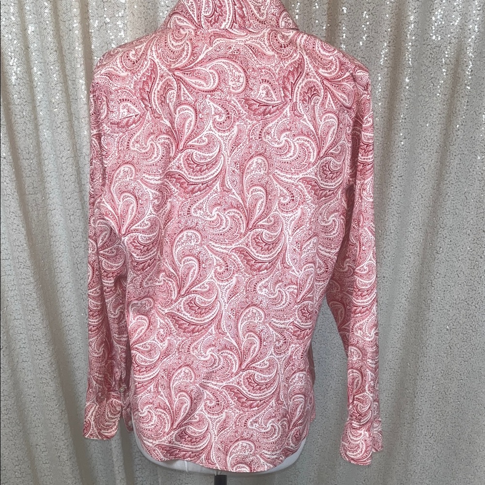 Talbots Paisley Button-Down Shirt - Picture 2 of 3